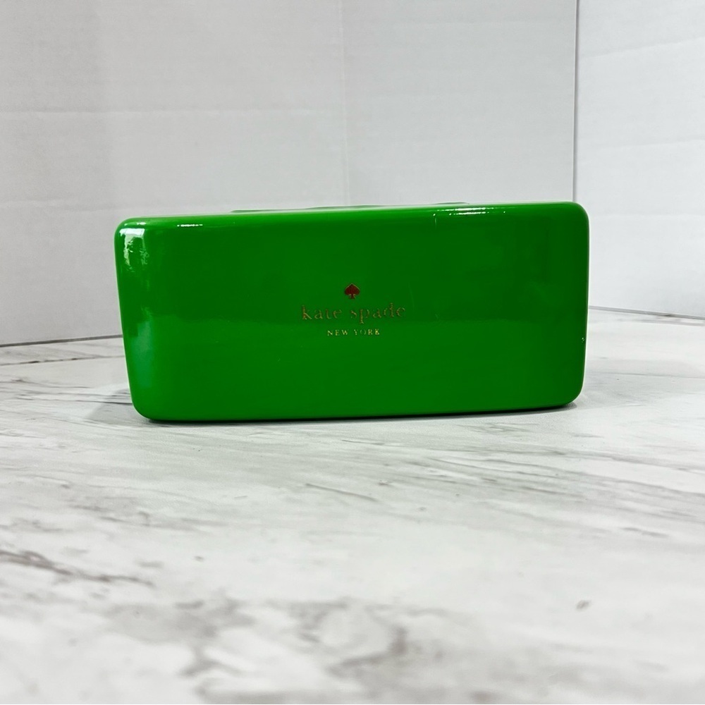 Kate Spade New York CASE ONLY Green/Teal Sunglasses Eyeglasses Case - Picture 2 of 10